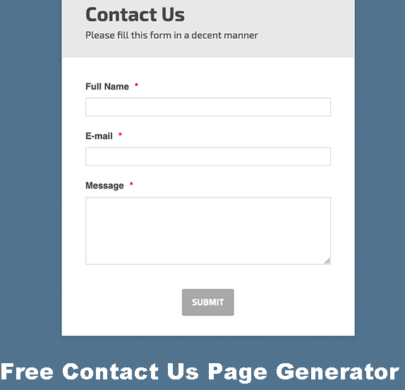 contact-us-generator